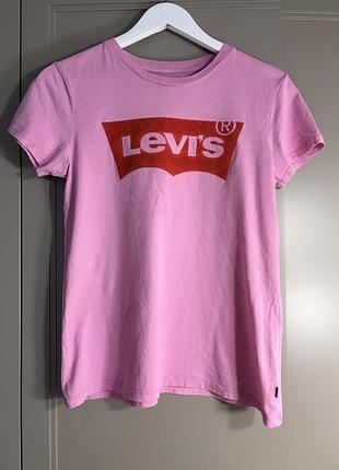 Футболка levi’s original, рожева, розмір хs-s