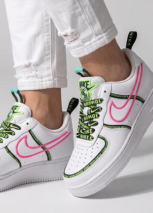 Жіночі шкіряні кросівки nike air force 105-87 білі 39