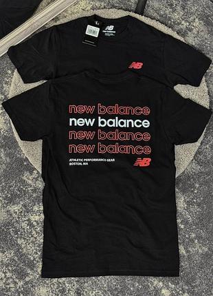 Чоловіча футболка new balance в чорному кольорі