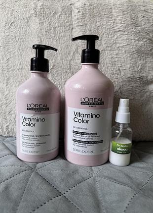 Кондиционер шампунь l'oreal professionnel vitamino color для фарбованого волосся спрей dr. sorbie modifix shikki
