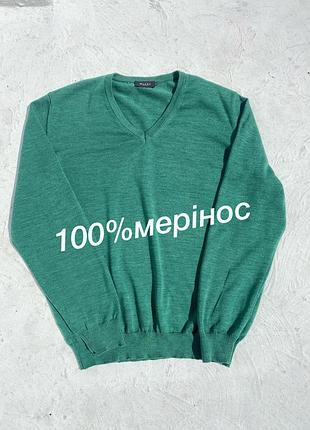 Maerz джемпер100% мериносова вовна, зелений, xl–xxl 54 розмір