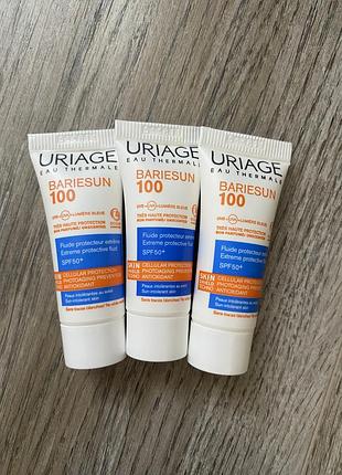Солнцезащитного флюида uriage bariesun 100 extreme protective fluid spf50+.  для чувствительной кожи, склонной к фотостарению и непереносимости солнца