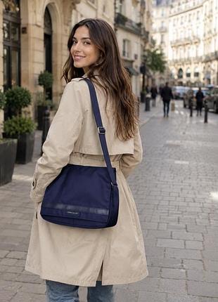 Longchamp, сумка-месенджер, нейлон, шкіра, franse