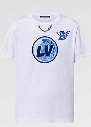 Футболка в стилі louis vuitton globe chain