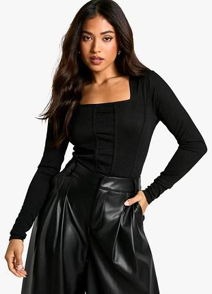 Корсет-боди в рубчик