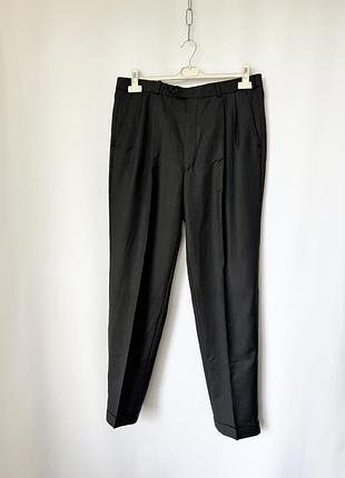 Pierre balmain черные мужские брюки шерсть и шелк 36/32