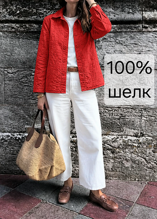100% шовк, преміальний шовковий жакет, піджак, вітровка, кардиган німецького бренда ppep, л-хл
