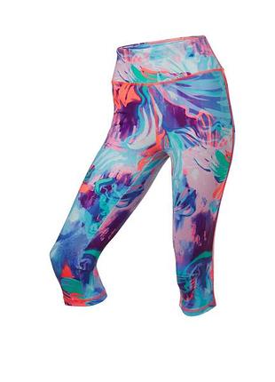 Спортивные леггинсы капри-бриджи для женщины crivit lycra® 473253 44(l) комбинированный