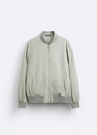 Куртка zara бомбер 8281 375 light grey