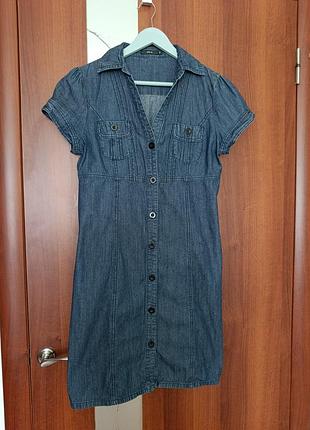 Сарафан женский, zero, летний, синий, джинсовый размер 40