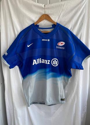 Редкая джерси nike saracens rugby с автографами игроков / игровая регбойка (размер xxl)