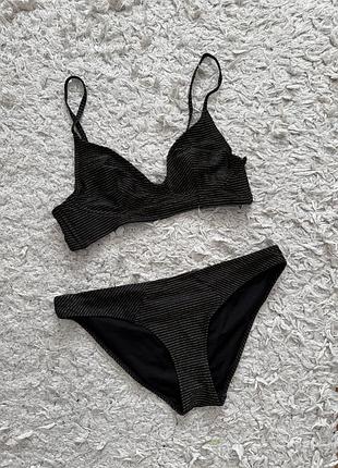 Купальник в золотую полоску 12 р от primark