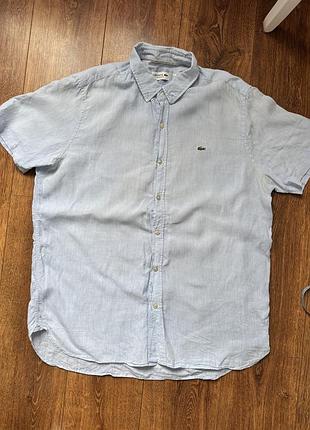 Сорочка lacoste , сорочка чоловіча льон