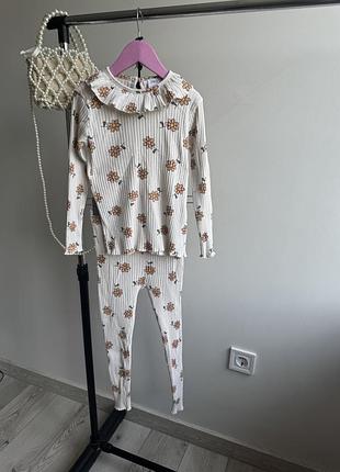 Костюм в рубчик zara лосіни і кофта