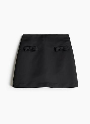 Сатинова міні спідниця з бантами h&m