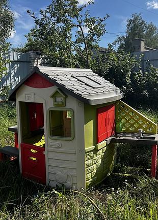 Будиночок smoby з кухнею, столом і лавочками