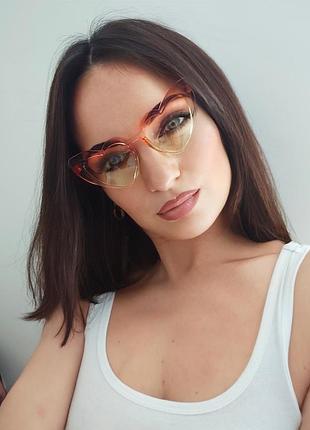 💛🧡 солнцезащитные очки сердца оранжево-желтый градиент женские/девочки