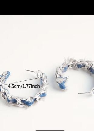 Джинсовые серьги 5