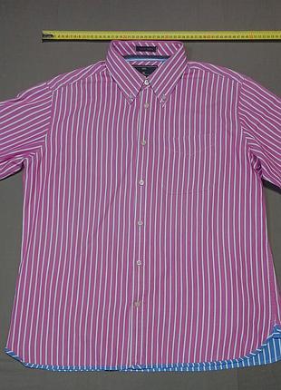 Воротник 43 см marks &amp; spencer blue harbour luxury в полоску oxford тенниска size l 100% cotton 
пуговицы брендированные