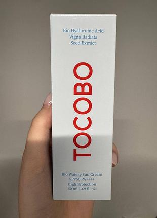 Tocobo - bio watery sun cream - spf50 pa++++ - сонцезахисний крем для обличчя - 50ml