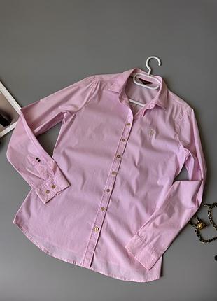 Рожева брендова сорочка polo р.40