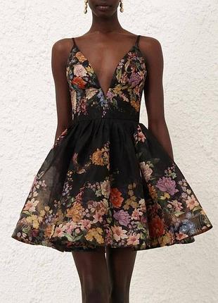 Сукня zimmerman pavilion floral linen and silk minidress