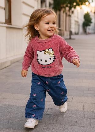 Кофта для дівчат на 1,5-2 роки hello kitty / бренд c&a 2
