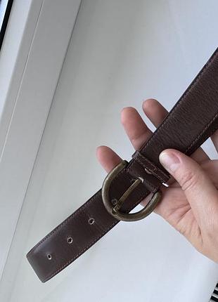 Пасок шкіряний шкіра жіночий пояс ремінець ремінь celine оригінал коричневий