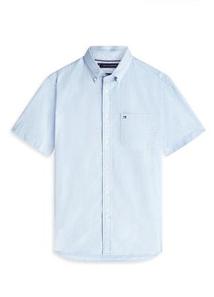 Стильная голубая рубашка Tommy hilfiger