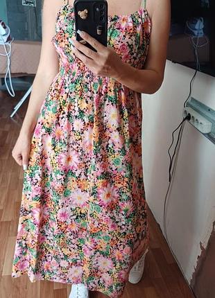 Сарафан h&m оригінал р.l натуральна тканина