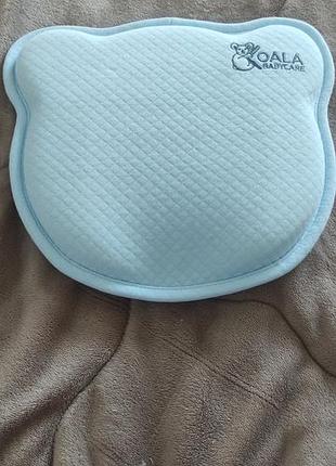 Дитяча анатомічна-ортопедична подушка koala babycare perfect head, призначена для запобігання плоскій голові у немовлят
