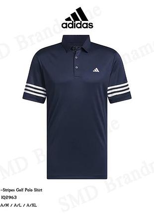 Поло мужское adidas 3-stripes blue iq2963