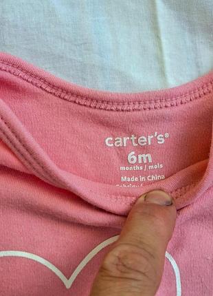 Боді 6 міс., 68 см carter's 3