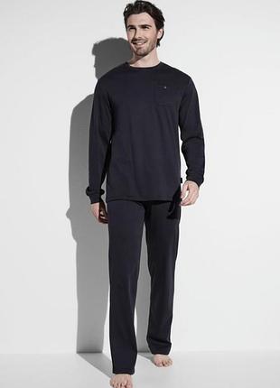 Zimmerli x swiss бавовняний домашній піжамний лонгслів вільного крою