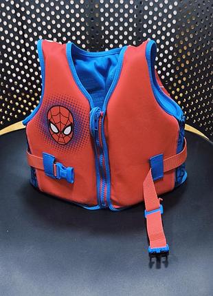 Дитячий плавальний жилет для плавання bestway spider-man з яскравим принтом людини-павука та регульованою пряжкою на 2-3 роки 15-18 кг