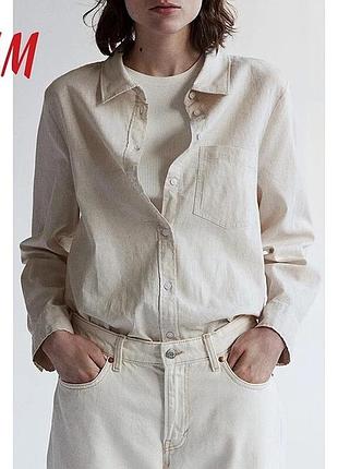 Жіноча сорочка з льоном h&m