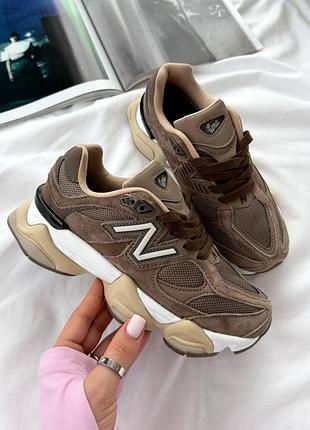 Кросівки легкі зручні new balance 9060 brown beige
