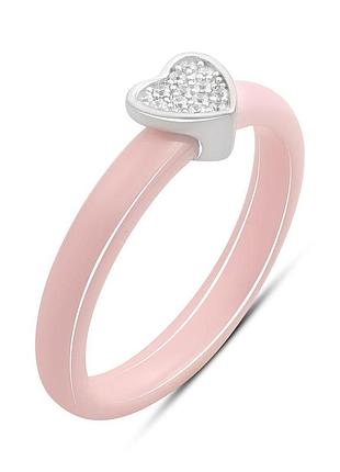 Серебряное кольцо komilfo с керамикой, вес изделия 2,21 гр (60002338) 18.5 размер