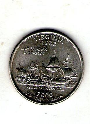 Сша 1⁄4 долларов, 2000 квотер штатагий no217