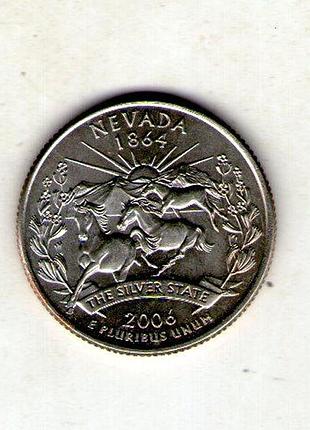 Сша 1⁄4 долара, 2006 квотер штату невада no272