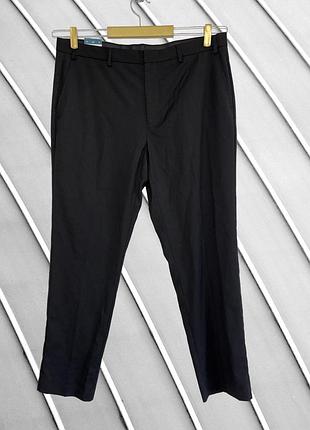 Чоловічі чорні брюки burton menswear w38 2xl xxl оригінал нові класичні брюки штани прямого крою заужені стан нових 54 56