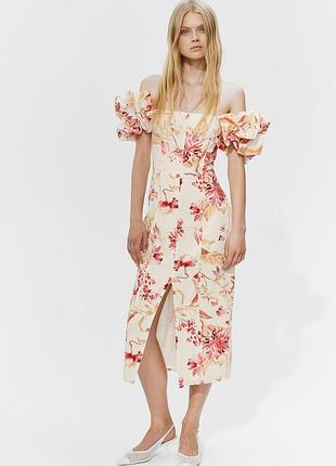 Лляна сукня h&m