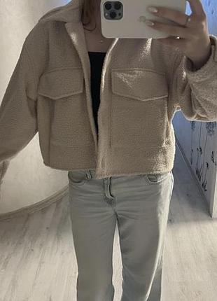 Куртка-жакет з еко хутра тедді h&m.