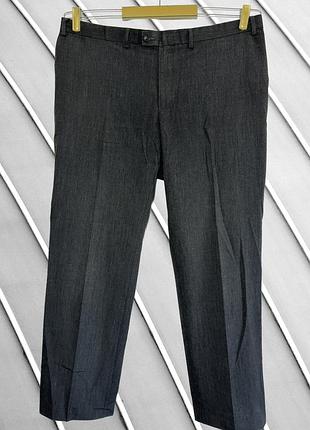Чоловічі графітові брюки autograph w42 l31 4xl 3xl оригінал класичні сірі брюки штани темно-сірі прямого крою бавовна 58 60