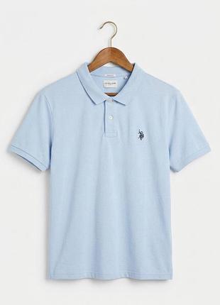 Поло u.s. polo assn оригінал 2xl-3xl блакитне polo