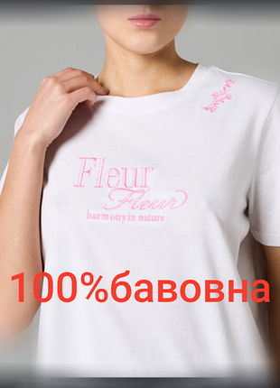 Нова жіноча футболка бавовняна з вишивкою👕🌼🌺🌸🌼🌸🌺🩷