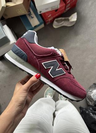 Нові кросівки унісекс new balance 574 з натуральної замші, останній розмір 41-26 см