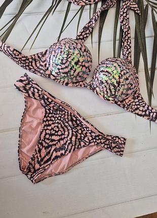 Купальник victoria's secret bombshell (+2 розміри) + пляжна туніка у подарунок!