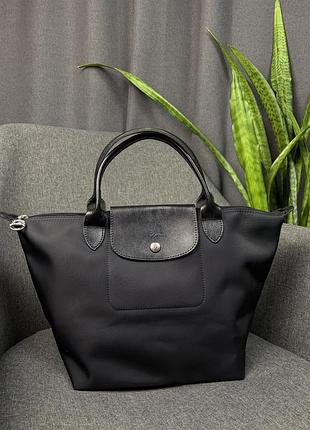 Оригінальна сумка тоут longchamp le pliage original s tote bag black