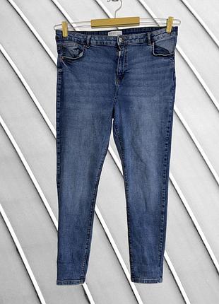 Жіночі сині джинси скінни denim co 2xl 3xl 48 оригінал skinny облягаючі джинси з високою посадкою стрейч стан ідеал 54 56